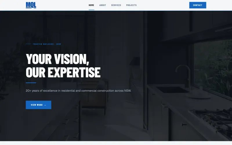 MQL Constructions website preview